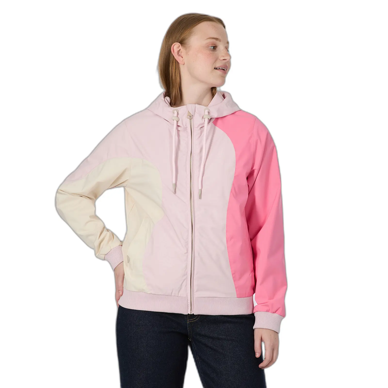 Felpa con cerniera a cappuccio da donna  Oggie Block