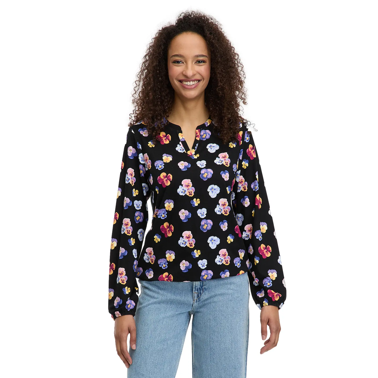 Camicetta donna a maniche lunghe  Santica Print