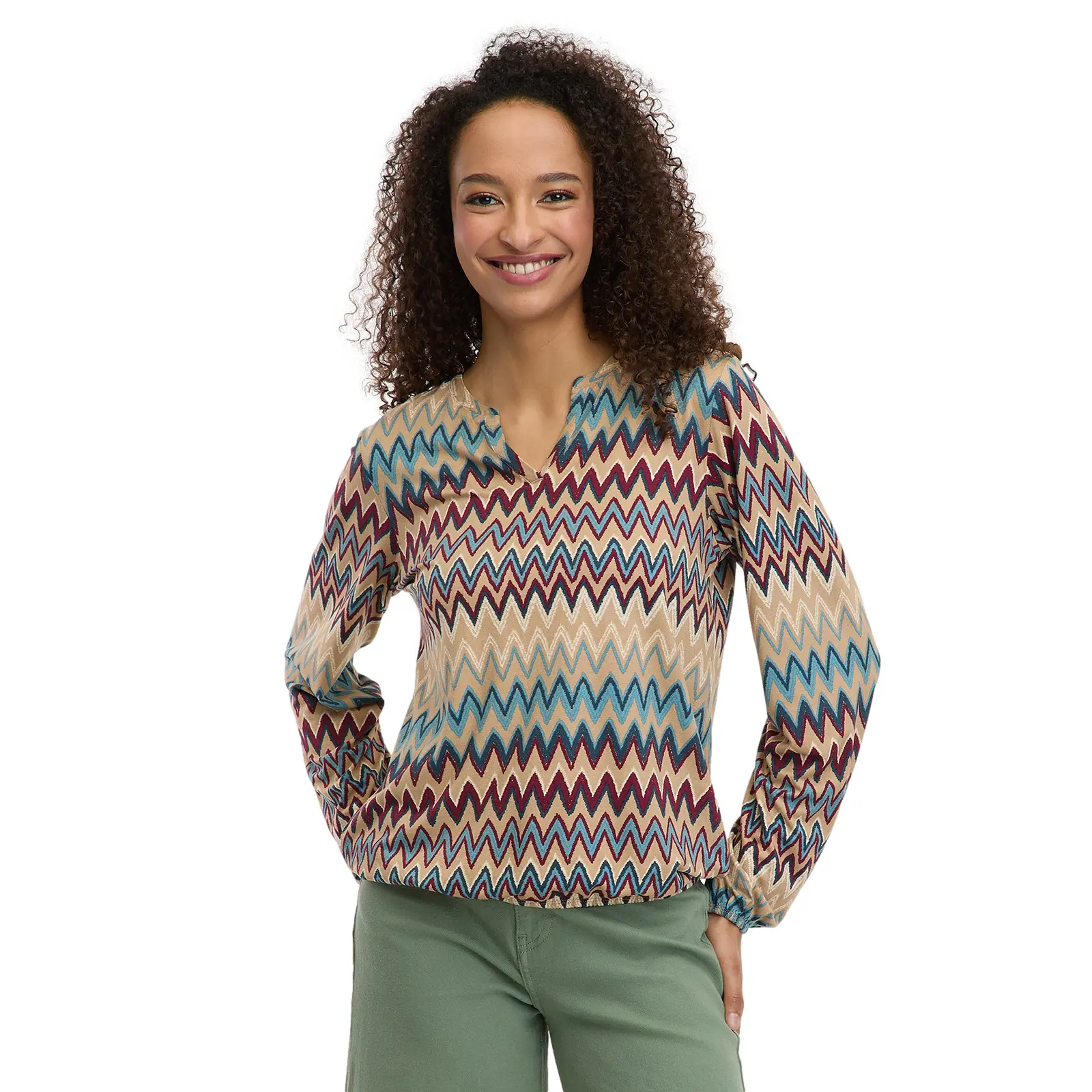 Camicetta donna a maniche lunghe  Santica Print