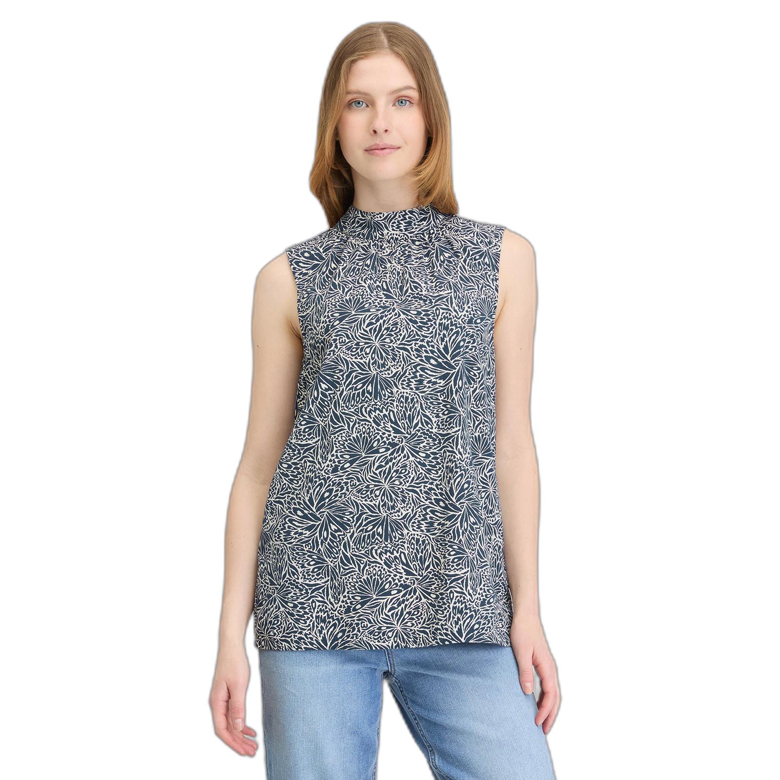 4252018554228 - Ärmellose blumenbedruckte Bluse für Damen Angyc