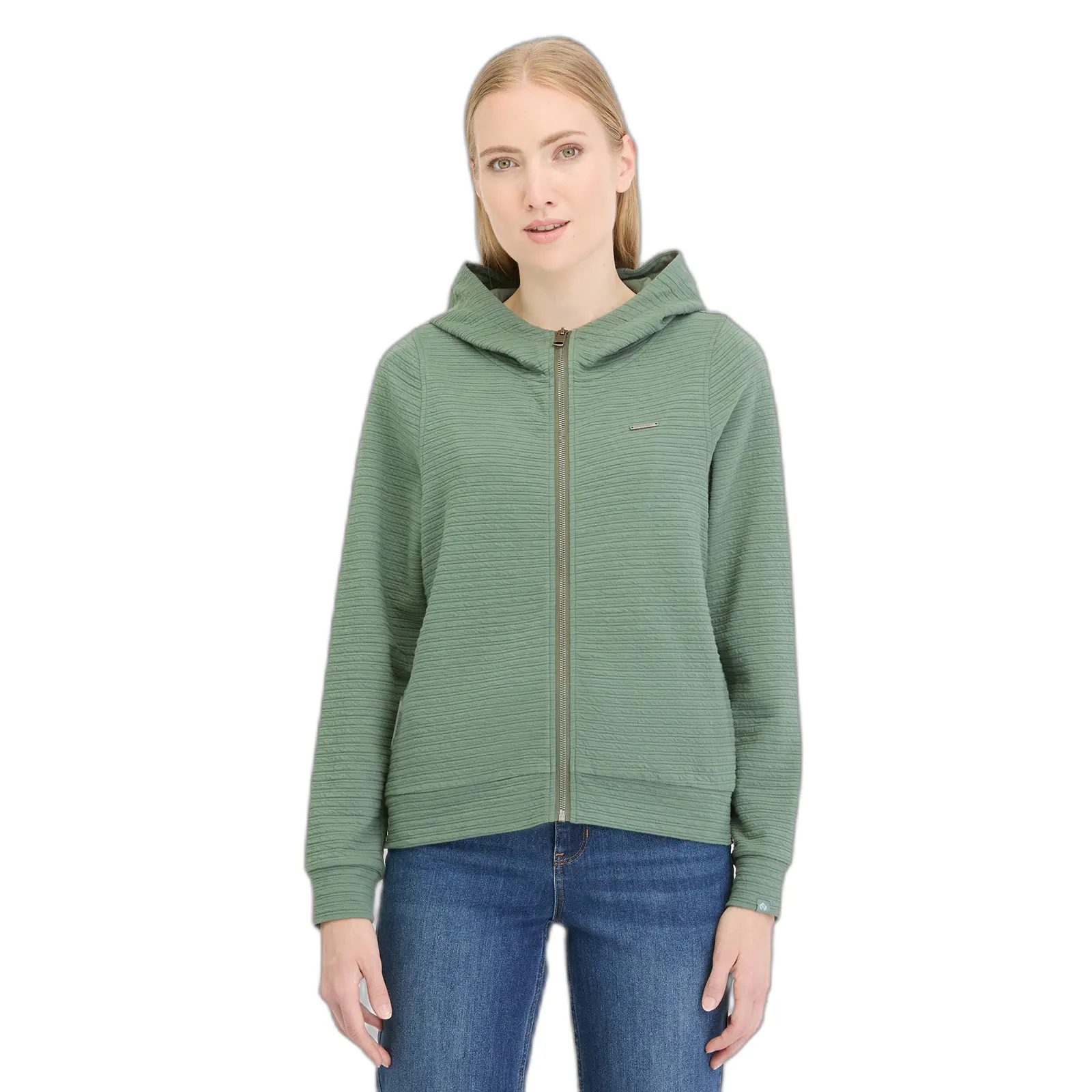 4252018577968 - Damen-Kapuzensweatshirt mit Reißverschluss Terya Crepe