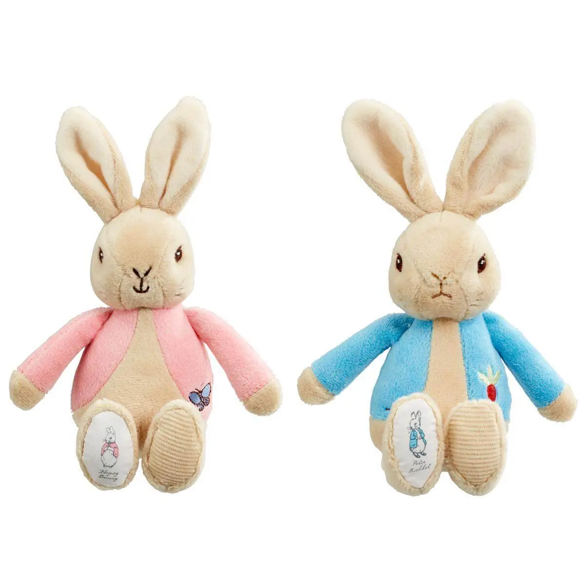 Hochet Rainbow Designs Peter Rabbit & Flopsy Bean (x2)