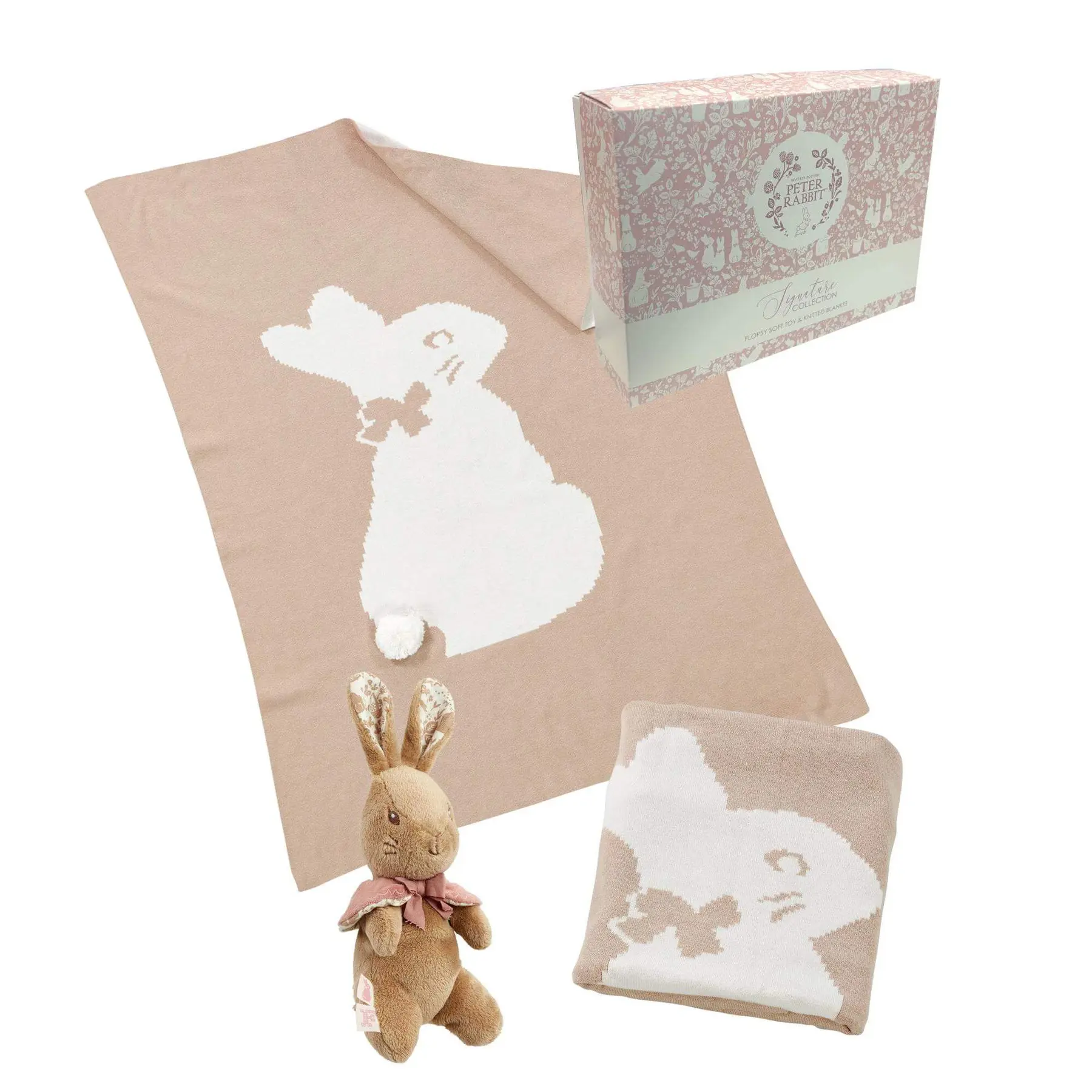 Cadeauset met knuffel Rainbow Designs Signature Flopsy Bunny