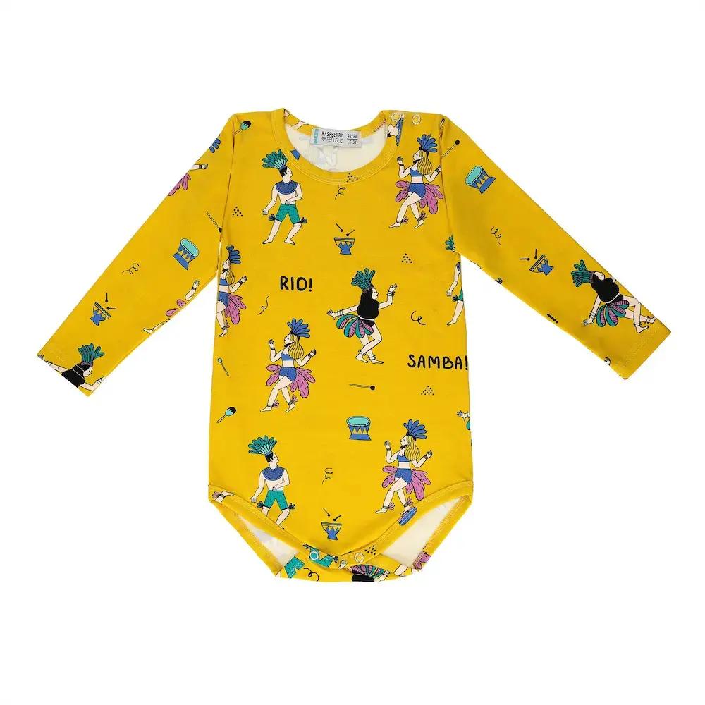 Raspberry Republic Unisex Infant Jaune Baby Bodysuit