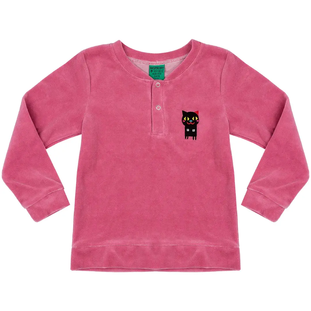 Image of Baby Sweatshirt aus Samt Raspberry Republic