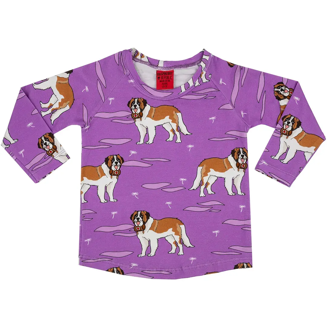 Langarmshirt Kind Raspberry Republic Saint Bernard