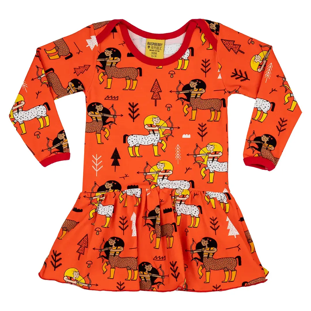 Image of Langarmbody mit Rock Baby Mädchen Raspberry Republic
