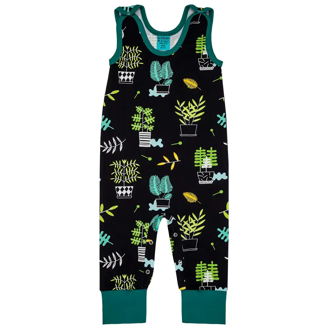 Raspberry Republic Unisex Infant Noir Baby Overalls