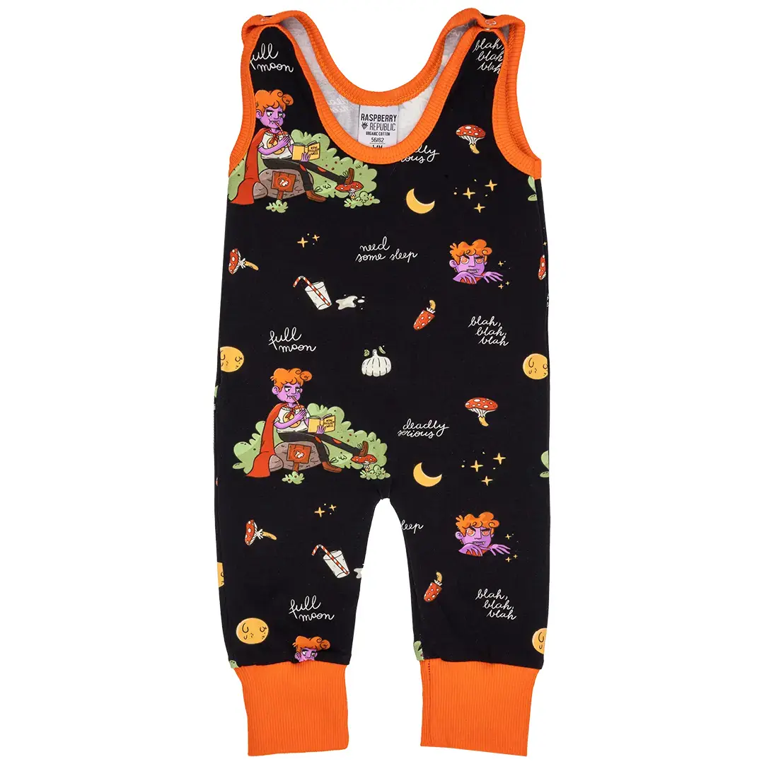 Raspberry Republic Unisex Infant Noir Baby Overalls