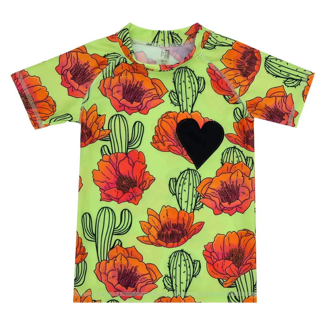 Girl's swim t-shirt Raspberry Republic