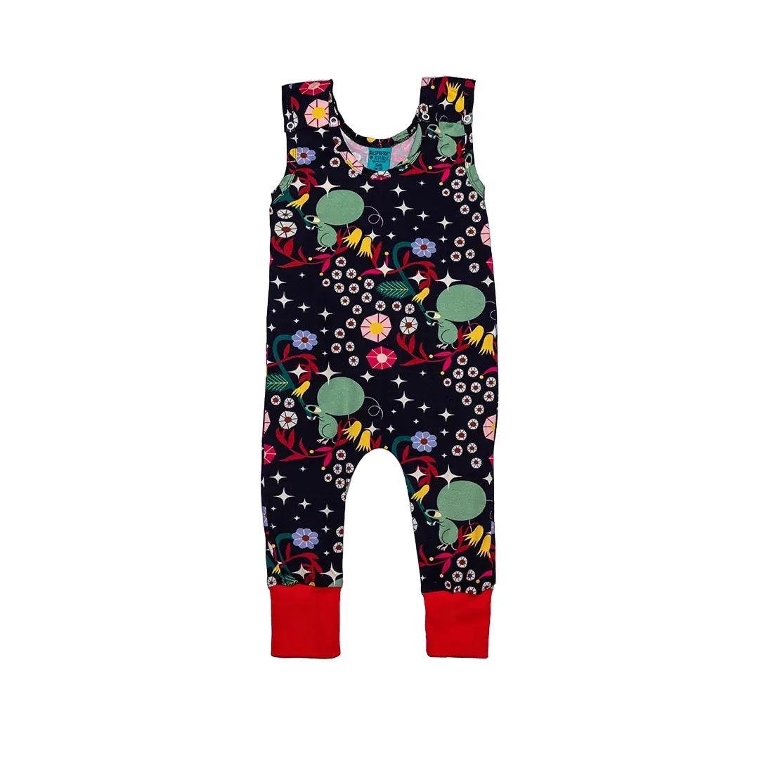 Raspberry Republic Unisex Infant Noir Baby Overalls
