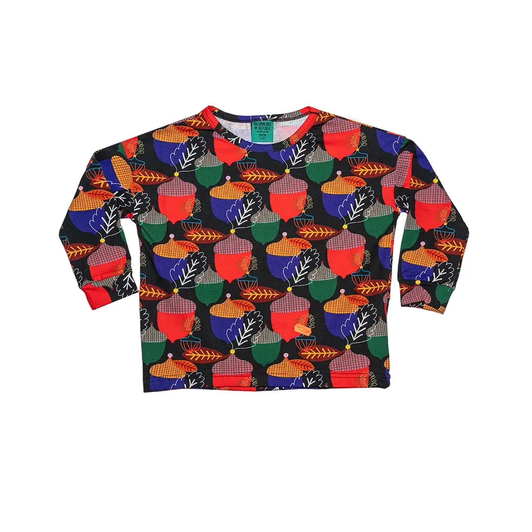 T-shirt met lange mouwen voor babymeisjes Raspberry Republic Acorns