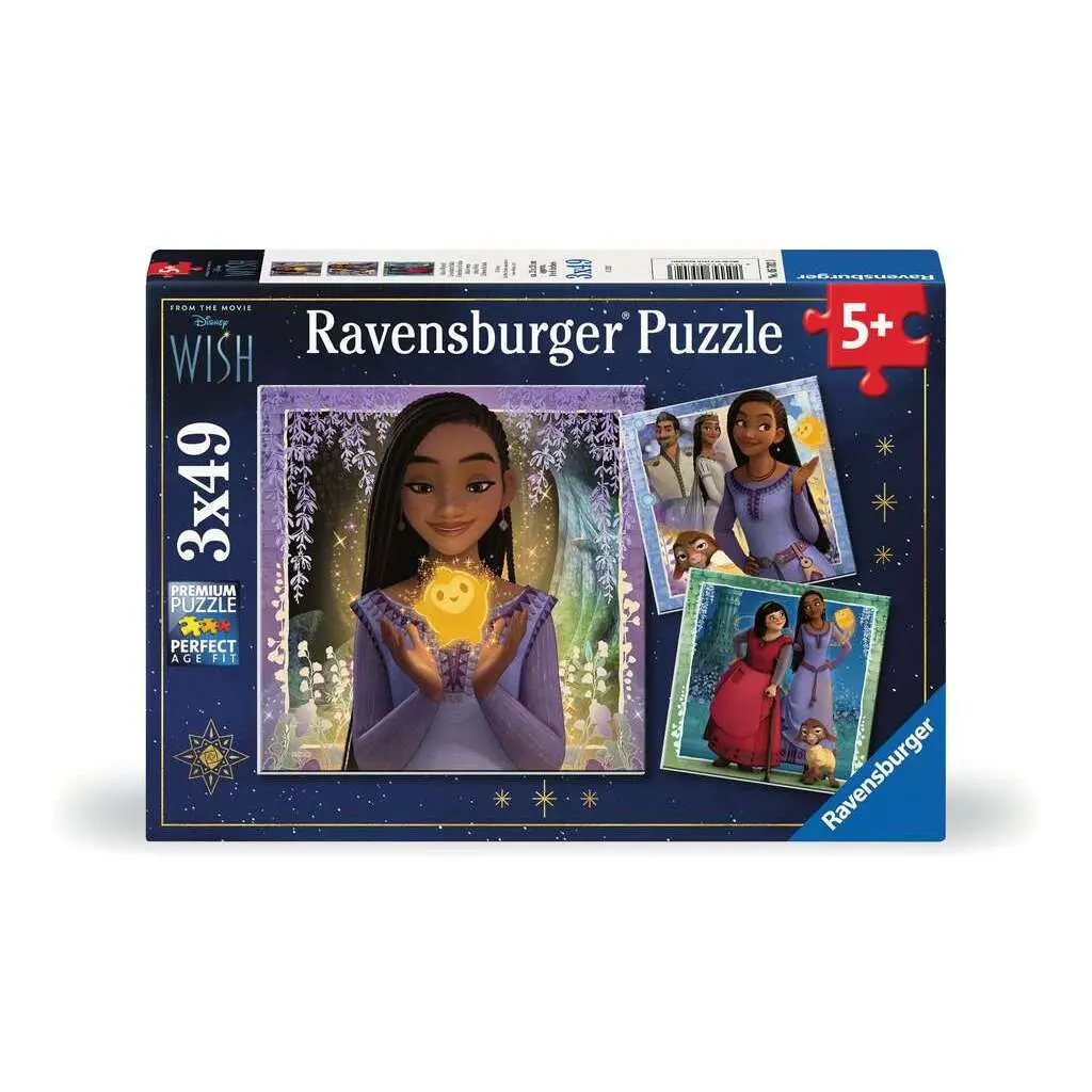 Puzzle mit 3x49 Teilen Ashas Wunsch Ravensburger Disney Wish
