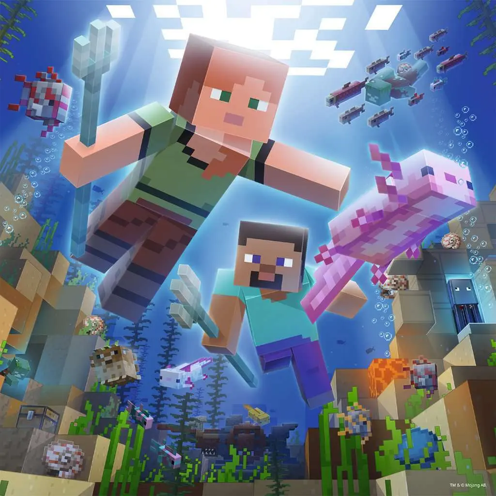 3 puzzles 49 Teile minecraft-Biome Ravensburger