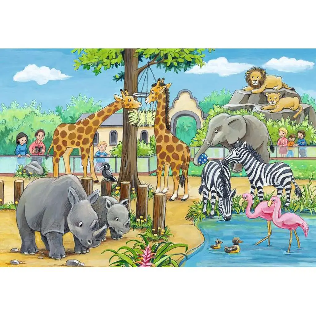2 puzzles 24 Teile Willkommen im Zoo Ravensburger