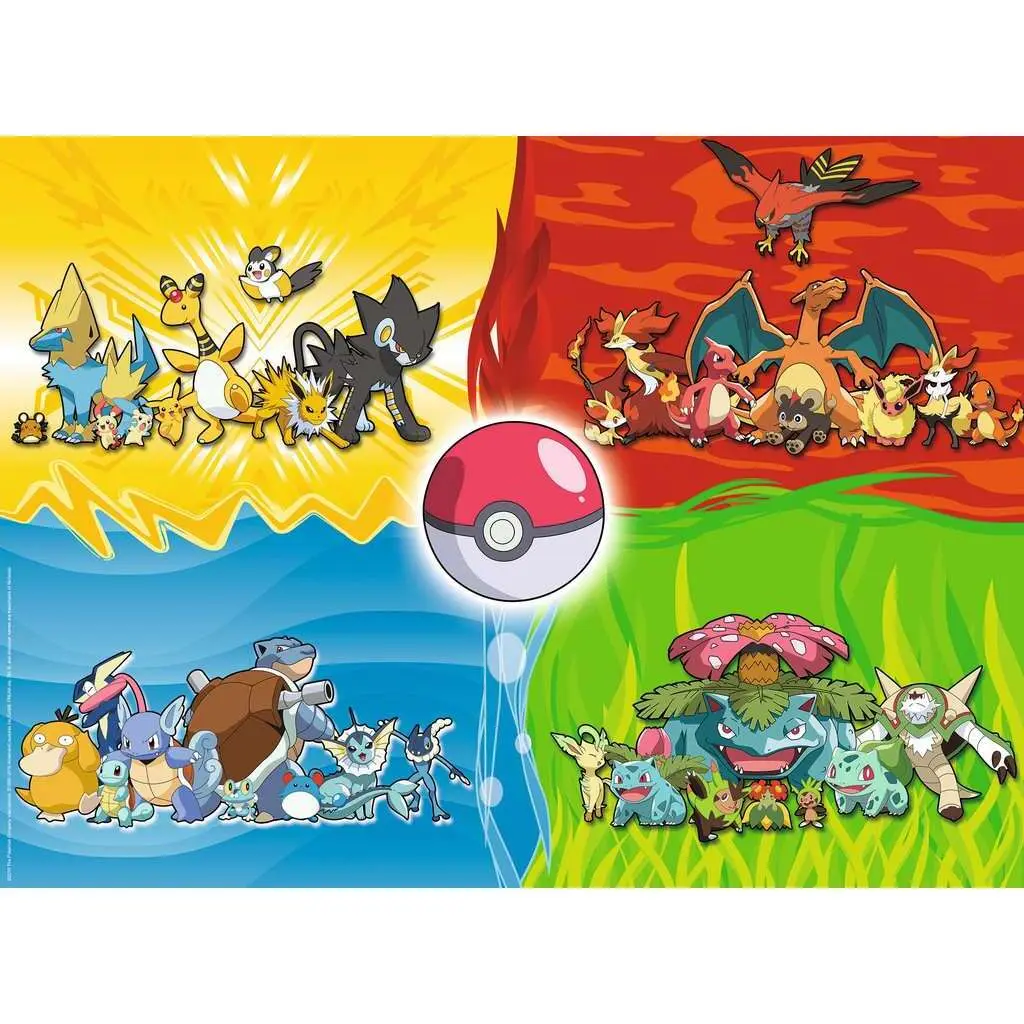 Puzzle mit 150 Teilen xxl die verschiedenen Arten von pokémon Ravensburger
