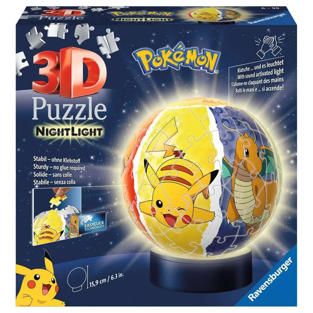 Beleuchtetes 3d-Ball-Puzzle mit 72 Teilen Ravensburger Star Wars Grogu
