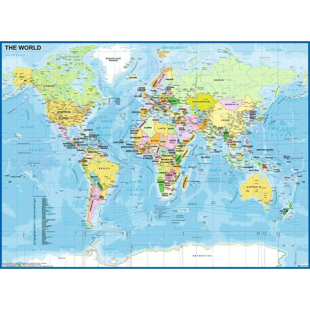 Puzzle 200 Teile xxl Weltkarte Ravensburger