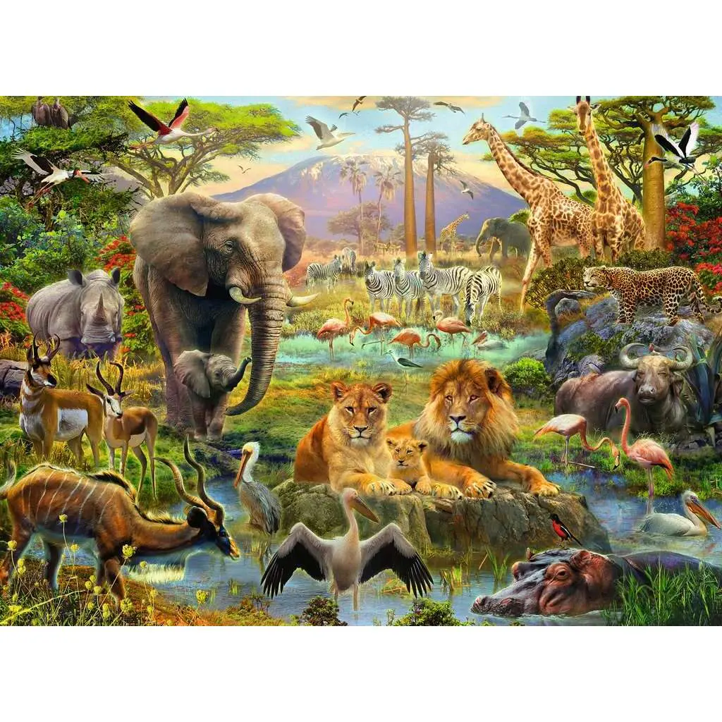 Puzzle 200 Teile xxl Tiere der Savanne Ravensburger