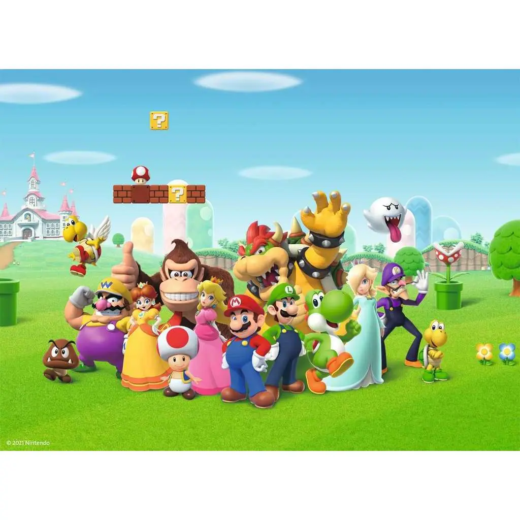 Puzzle 200 Teile xxl die Abenteuer von super mario Ravensburger