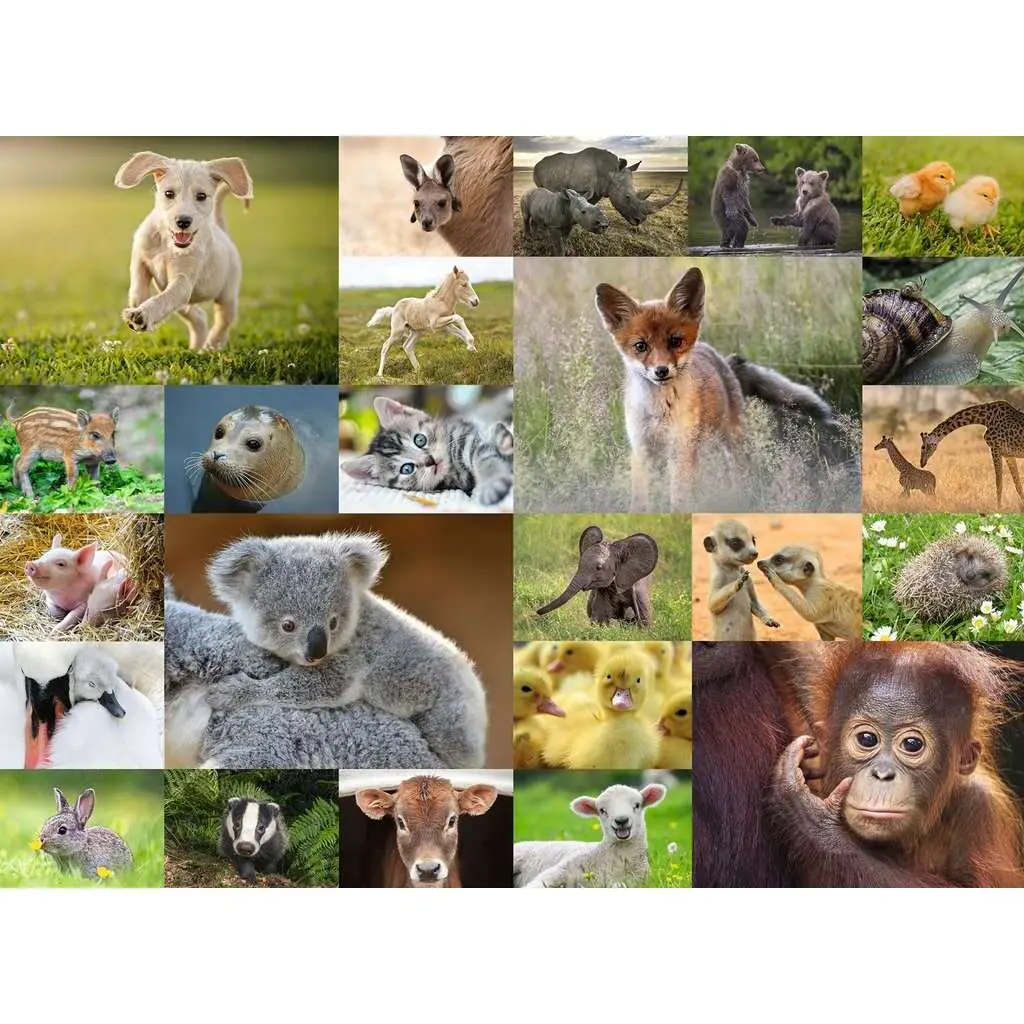 Puzzle mit 200 Teilen xxl entzückende Tierbabys Ravensburger
