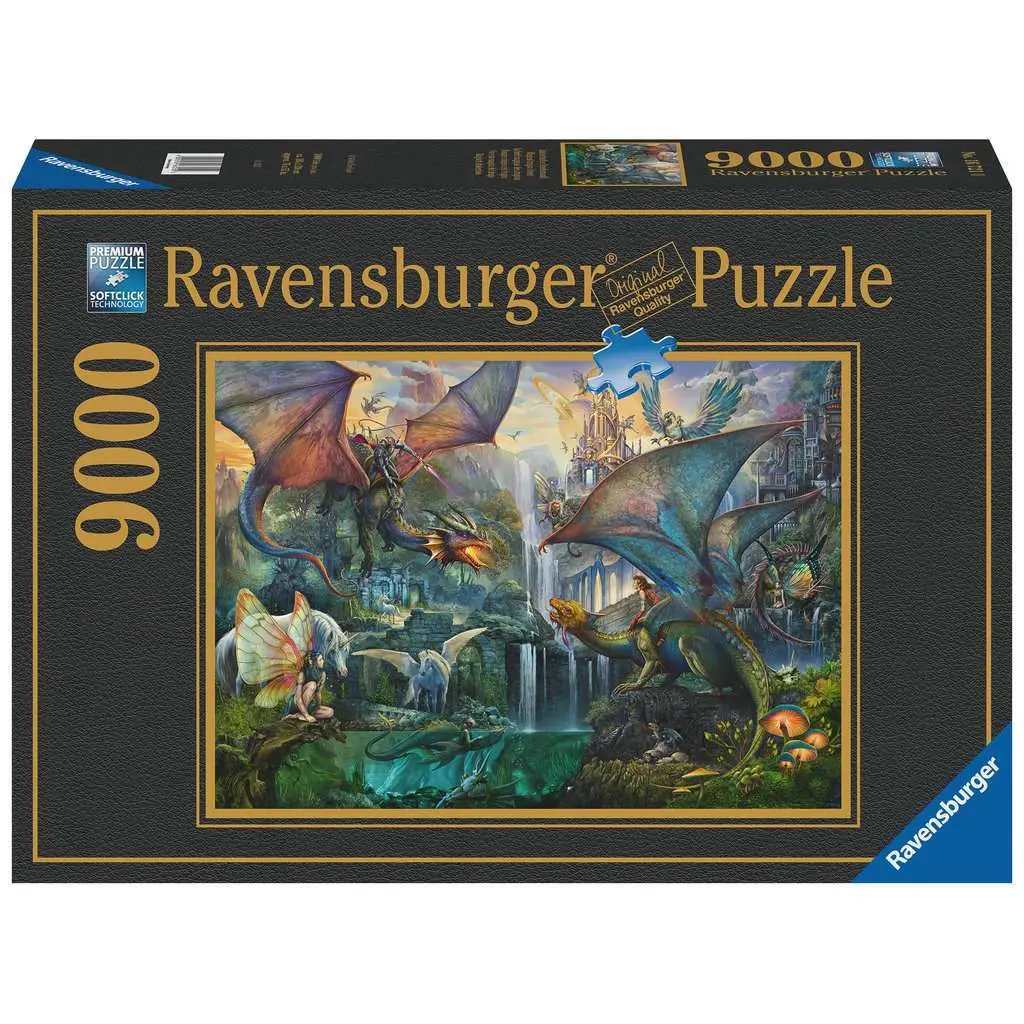 Puzzle mit 9000 Teilen der magische Wald der Drachen Ravensburger