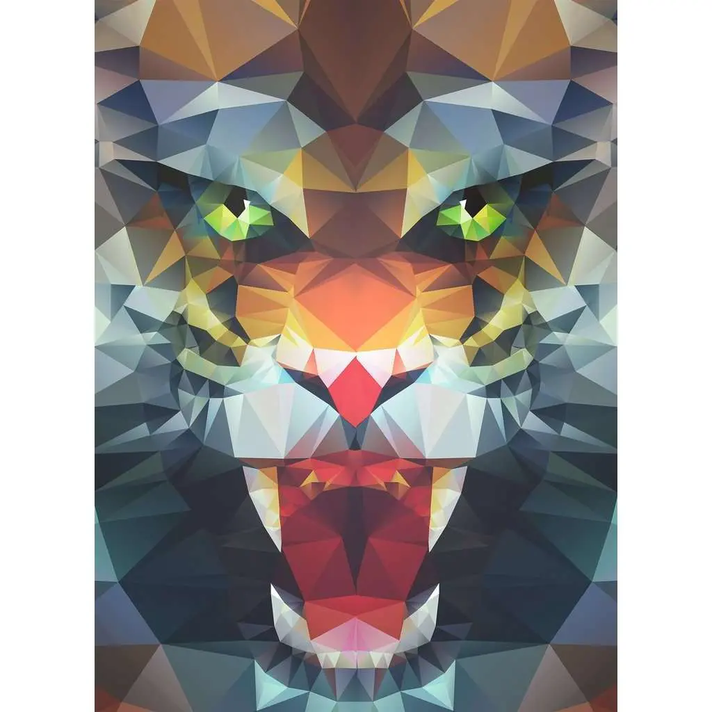 500-teiliges Puzzle Polygon-Löwe Ravensburger