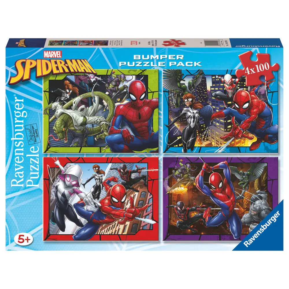 4005555010760 - Puzzle mit 4x100 Teilen Marvel Spiderman