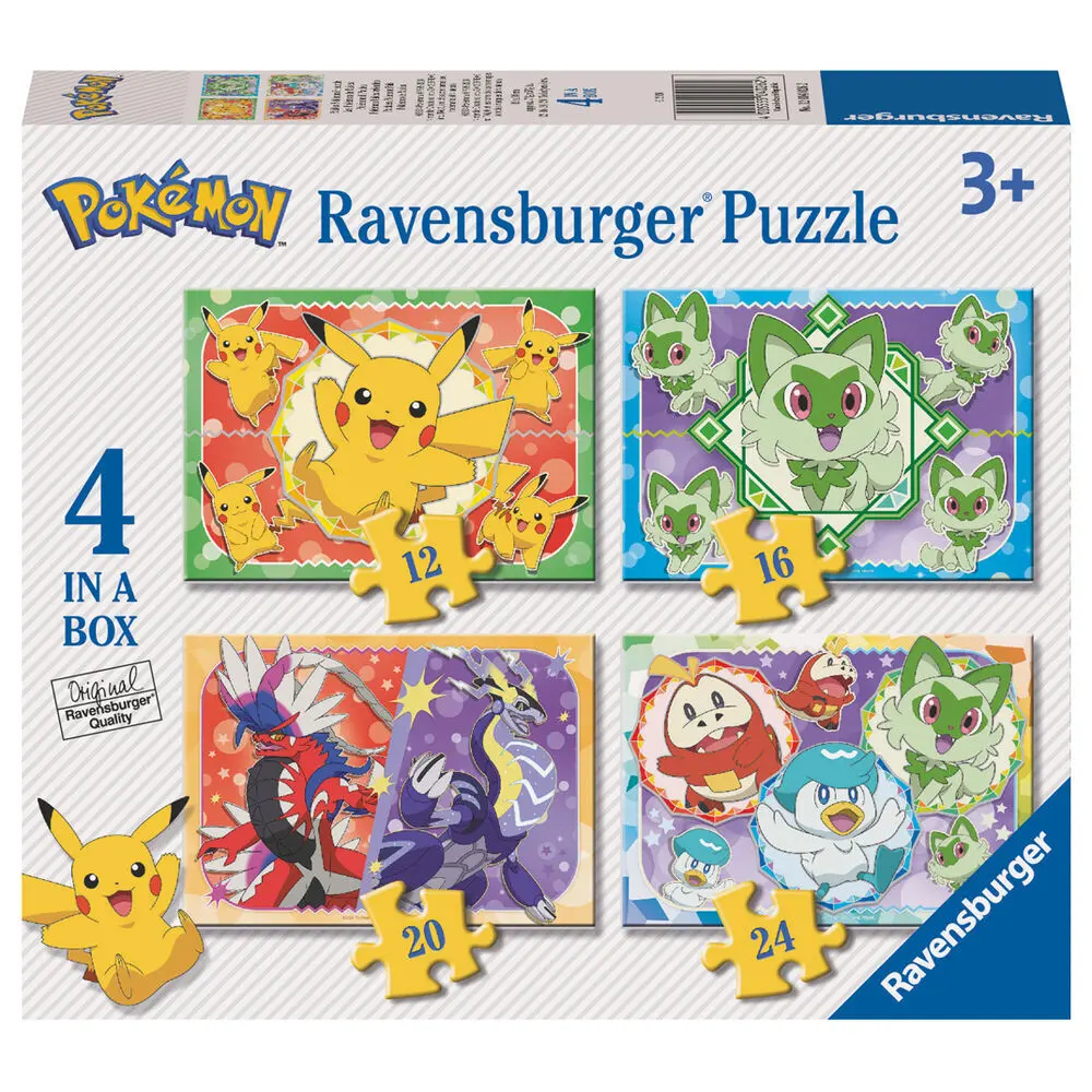 4005555040262 - Puzzle mit 12-16-20-24 Teilen Pokemon