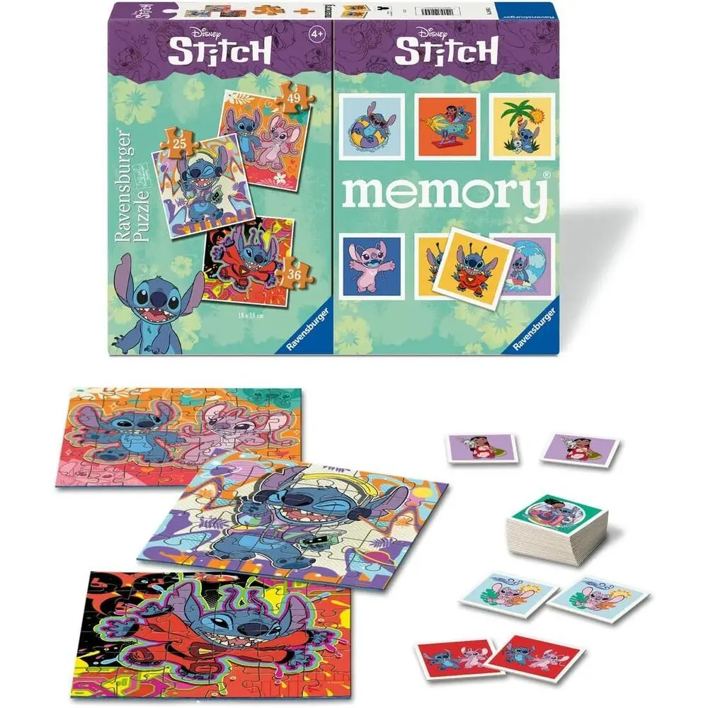 4005556246953 - Puzzle und Gedächtnisspiele Disney Stitch (x3)