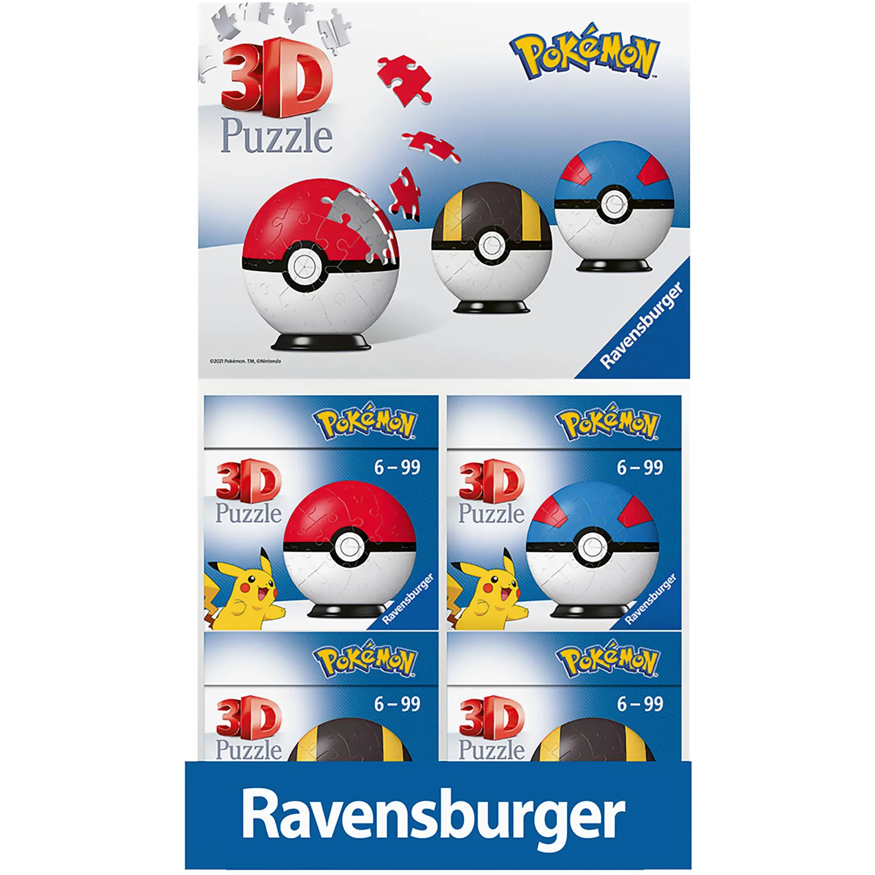 4005556112906 - 3d-Puzzle 54 Teile pre12 Pokeball