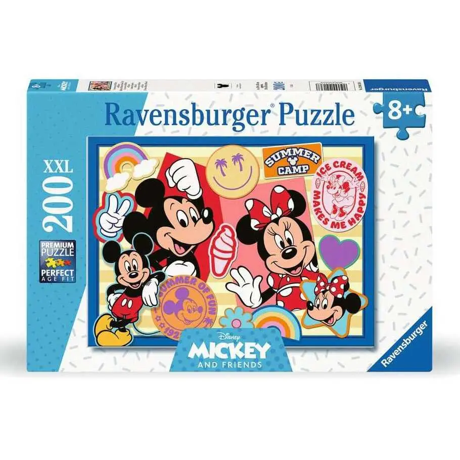 Puzzle mit 200 Teilen Ravensburger Disney - XXL On the road with Mickey and Minnie