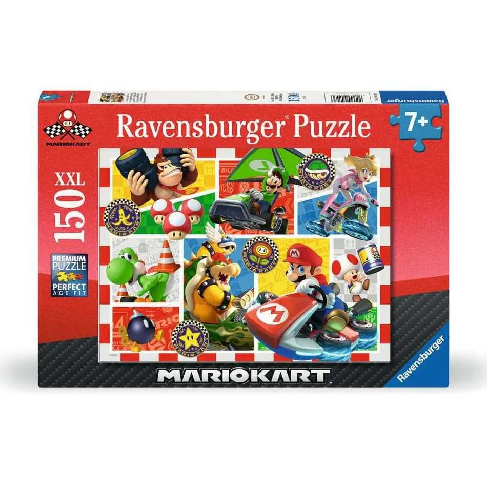 Puzzle mit 150 Teilen Ravensburger Super Mario - pour enfants XXL Fun with Mario Kart