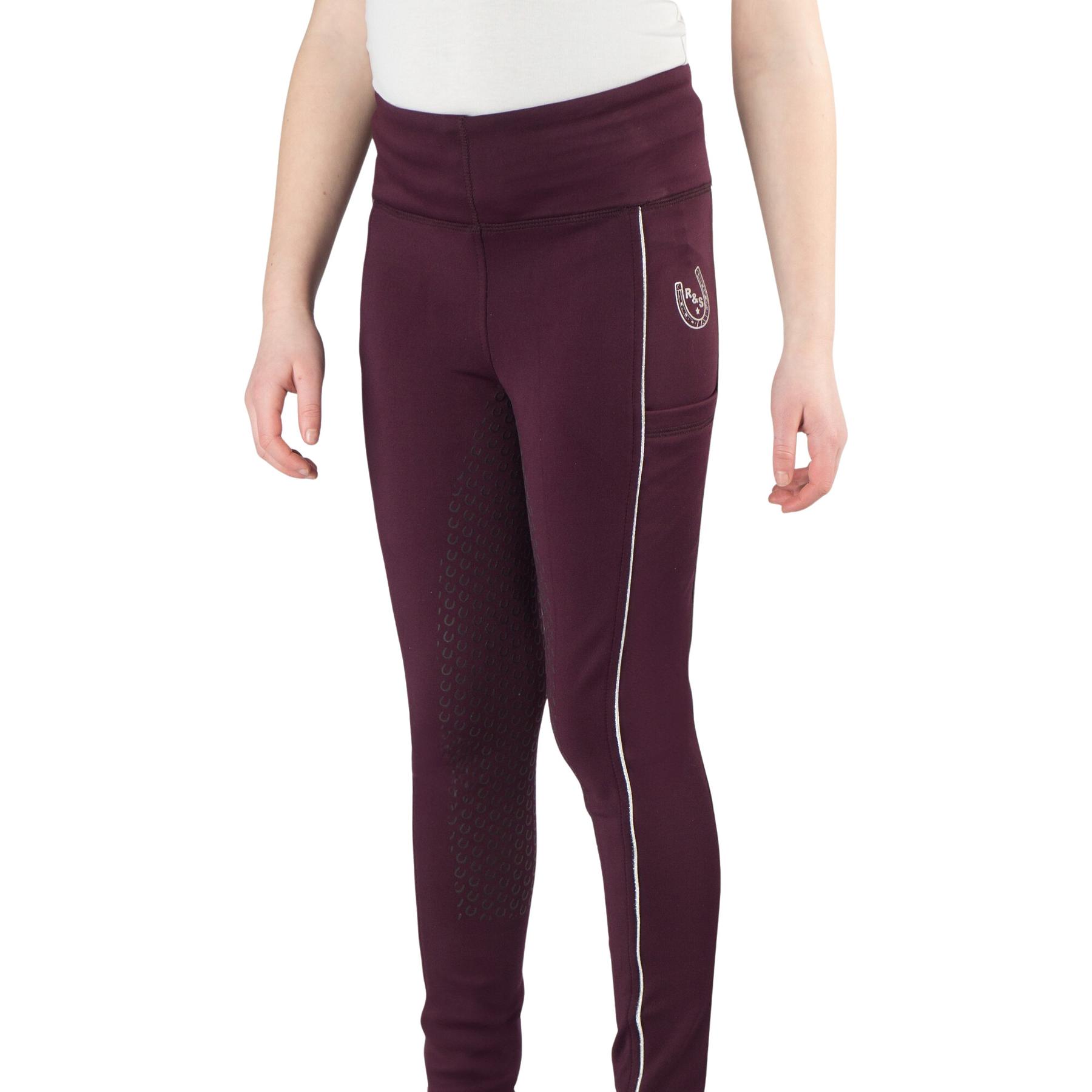 Pantaloni da equitazione full grip per bambina Red Horse Pull-On Yuki