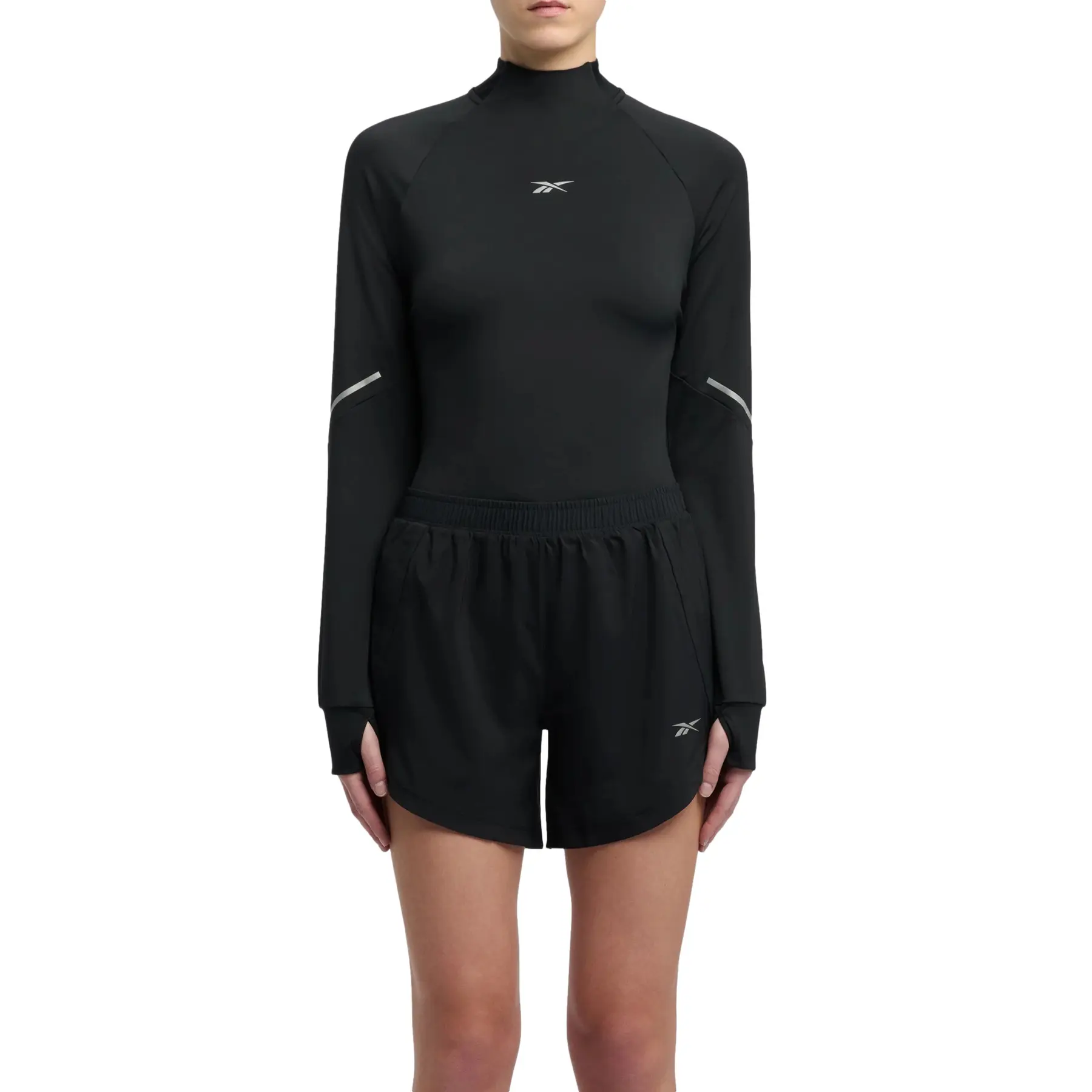 Reebok Women's Noir Long Sleeve Jersey Lux Speed Mock