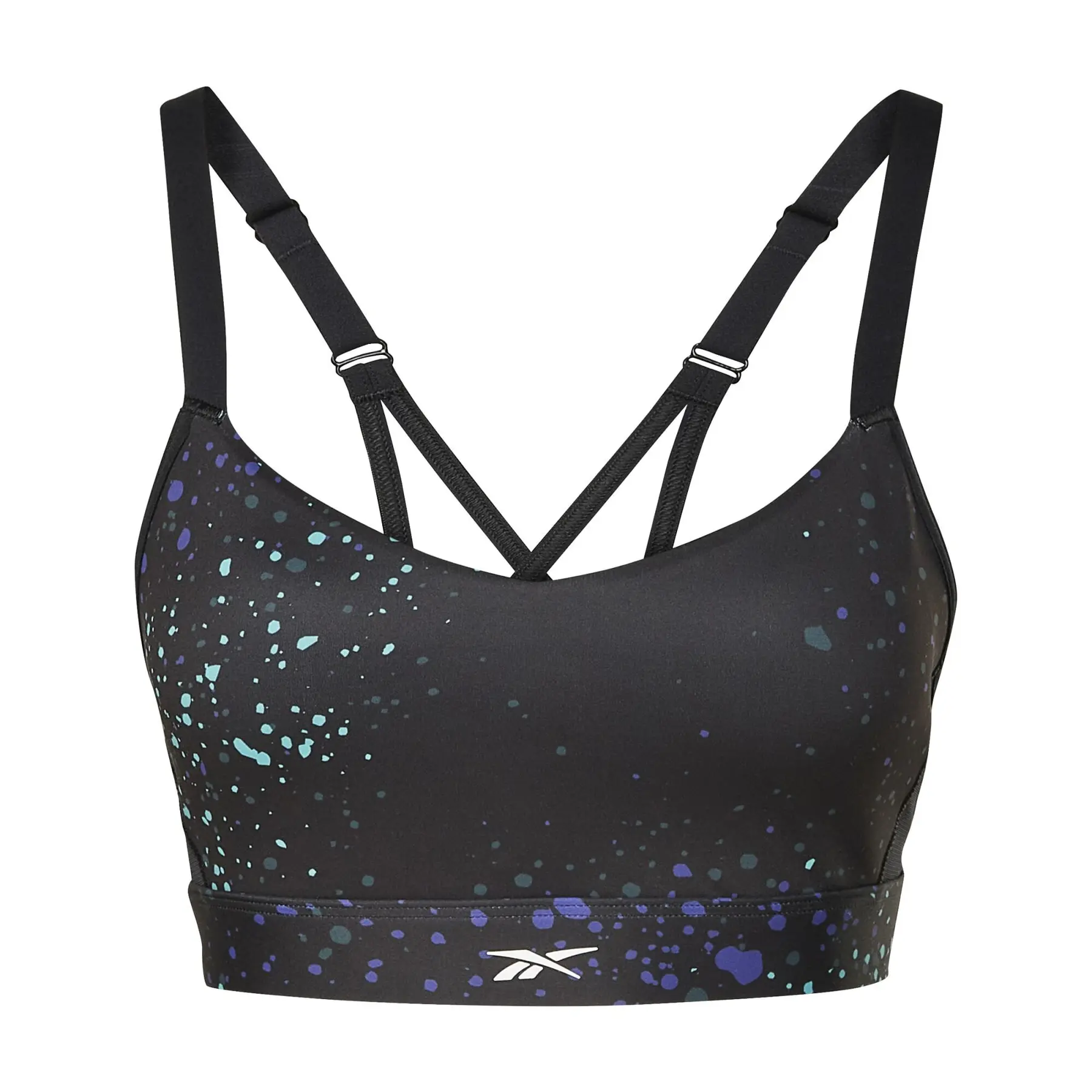 Gesprenkelter Träger-BH, Damen Reebok Lux Multi-Colored