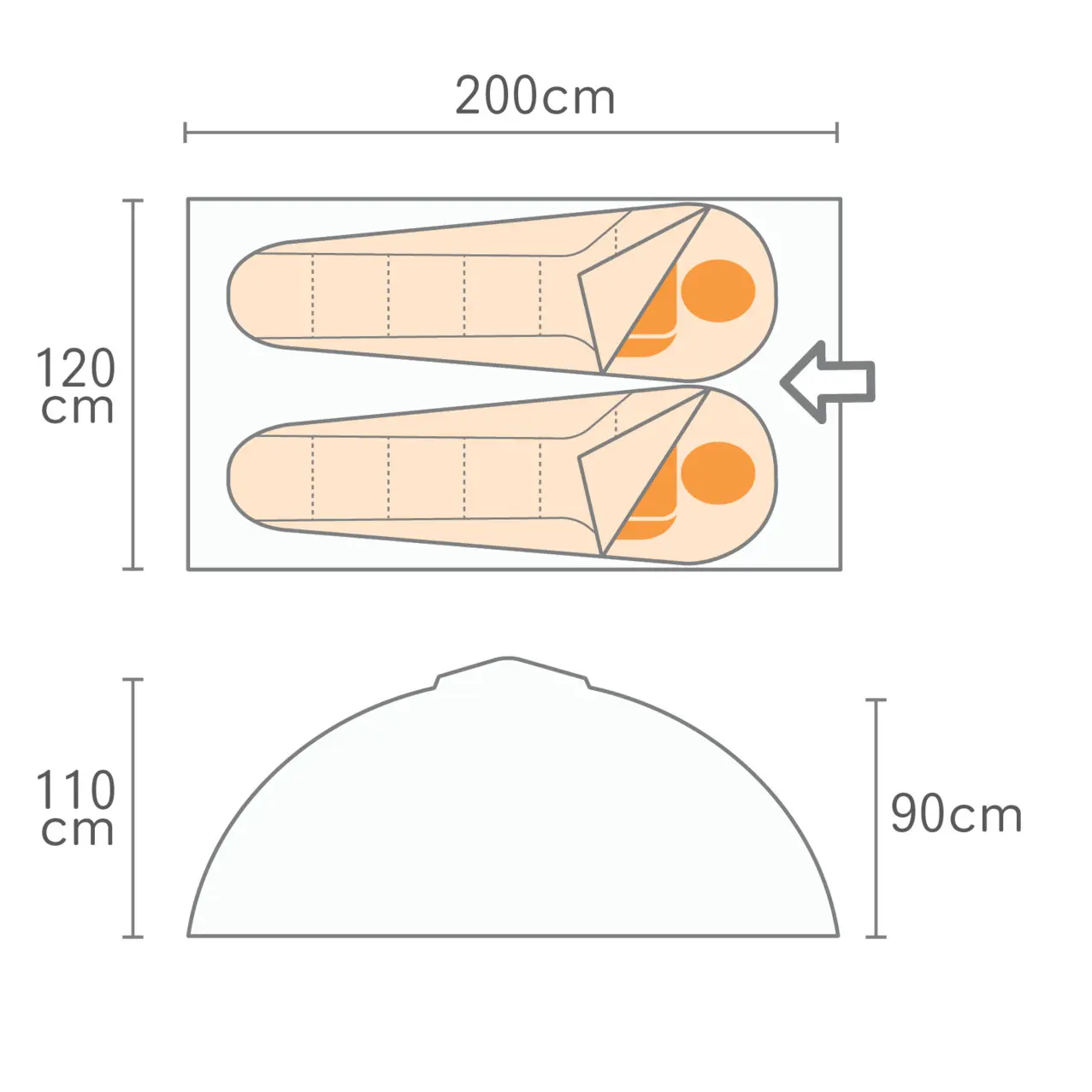Regatta Unisex Vert 2-Seater Tent