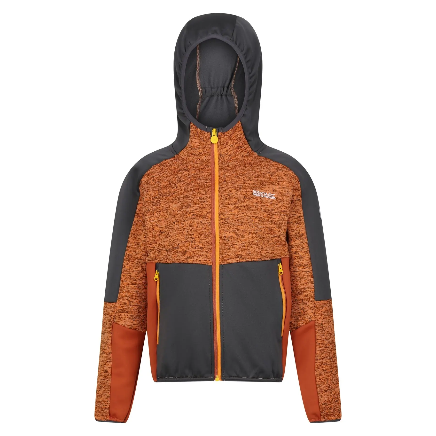 Kinder Fleecejacke mit Kapuze und durchgehendem Reißverschluss Regatta Dissolver VII