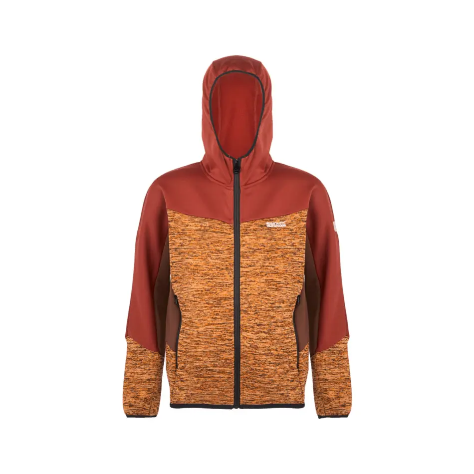 Mädchen Fleecejacke mit Kapuze und durchgehendem Reißverschluss Regatta Dissolver IXI