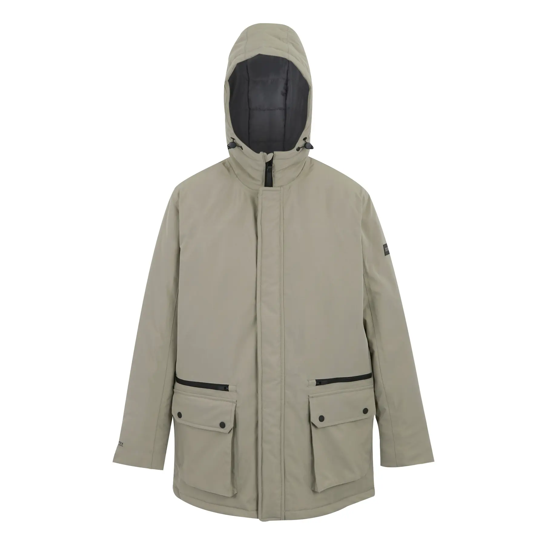Regatta Men's Beige Hooded Waterproof Jacket Rhodo
