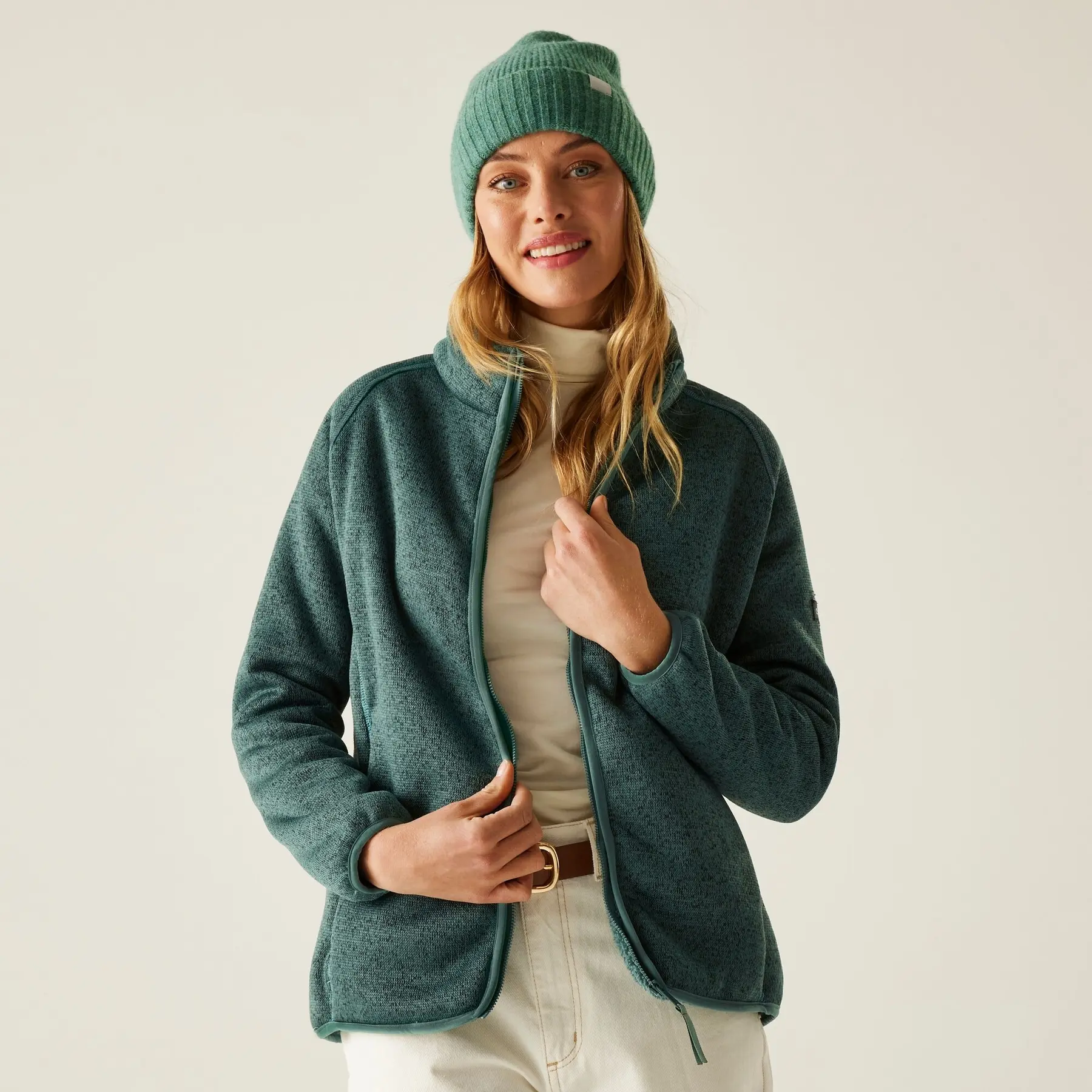 Felpa In Pile Regatta Hedda Per Donna | Morbida Giacca A Maglia Con Collo Alto E Effetto Lavorato A Maglia | Calda E Confortevole - 3
