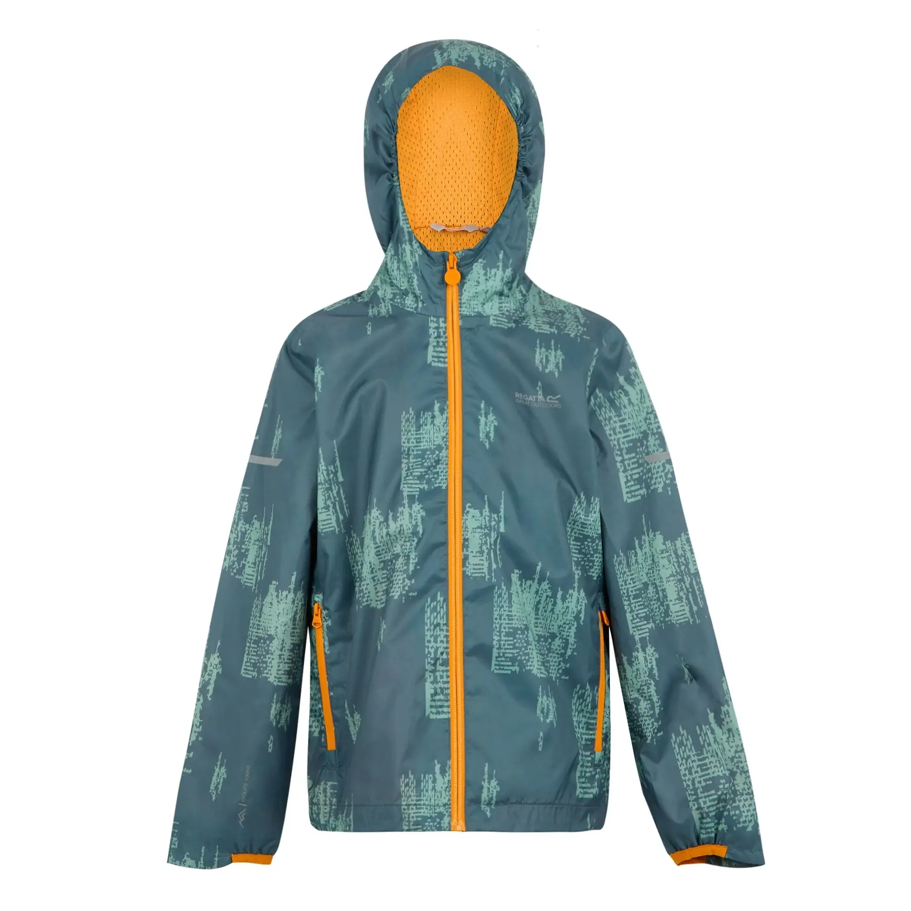 Regatta Unisex Kids Bleu Waterproof Jacket For Children Printed Lever Ii