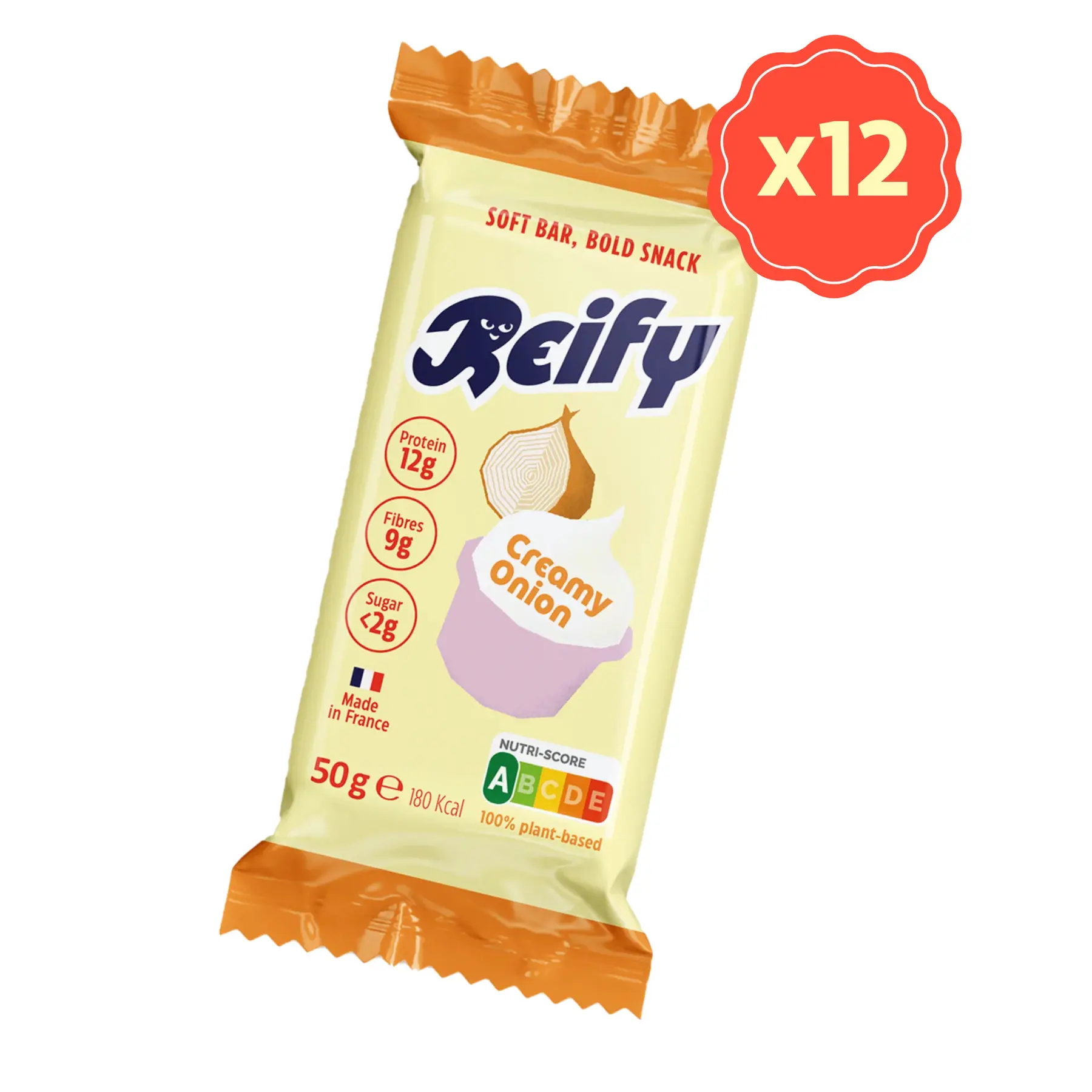 Barre protéinée salée Reify Saveur Creamy Onion (x12)