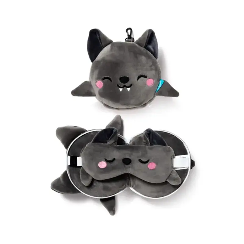 Relaxeazzz Unisex Gris 2-In-1 Travel Cushion Dexter The Bat Child