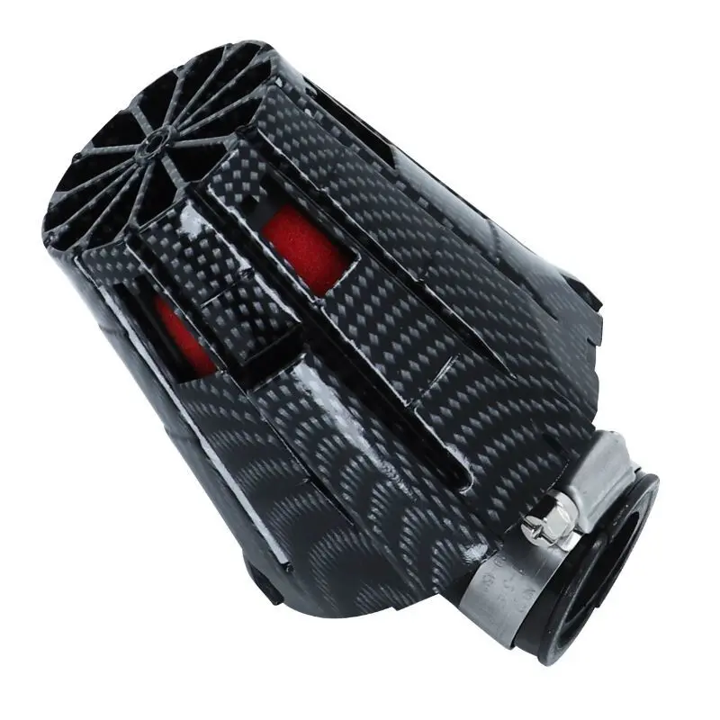 Filtre Ã  Air Tun'R D28-35 E5 Coude45Â° Carbone Brillant/Mousse Rouge