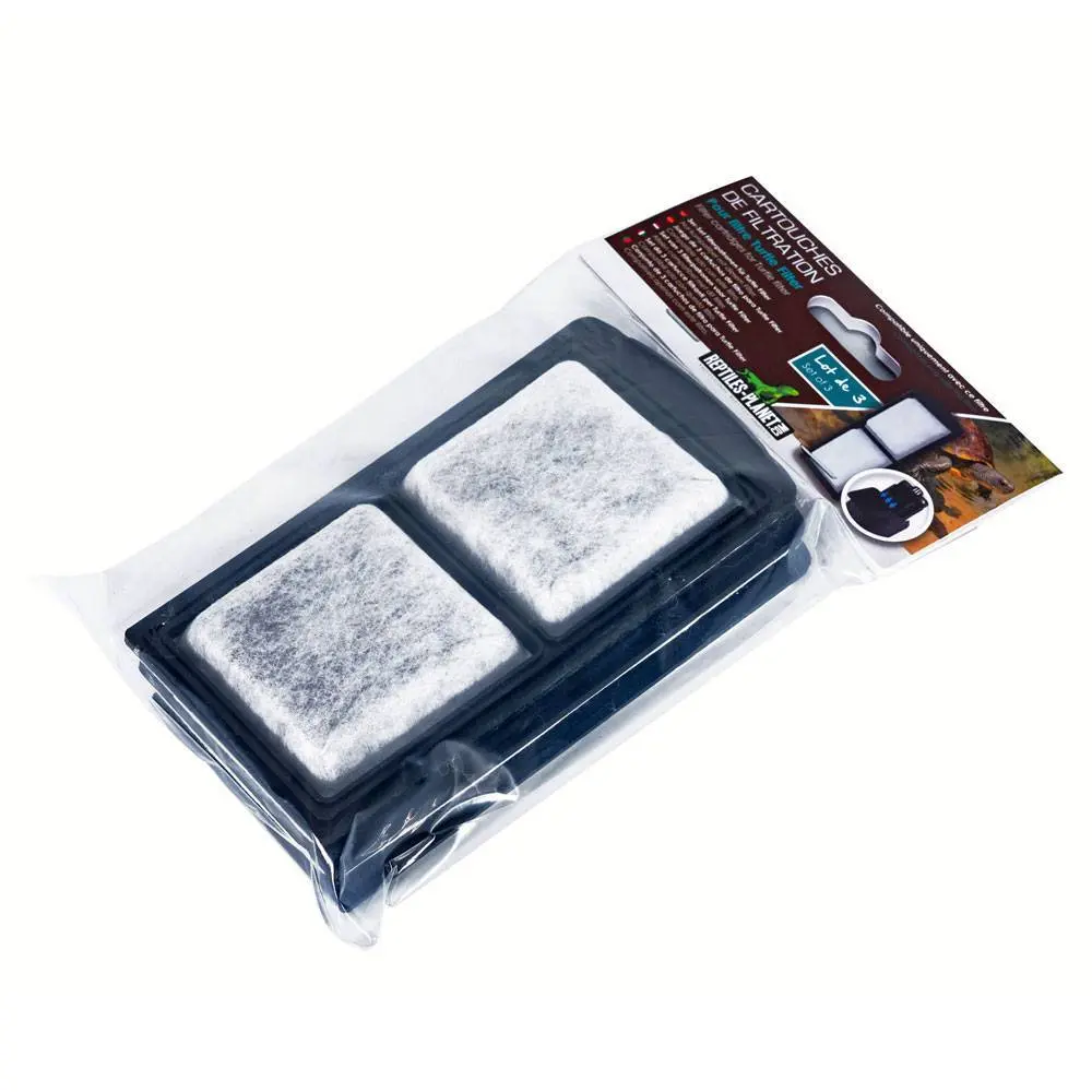 Accessoire filtre d'aquarium cartouches de filtration Reptiles Planet (x3)