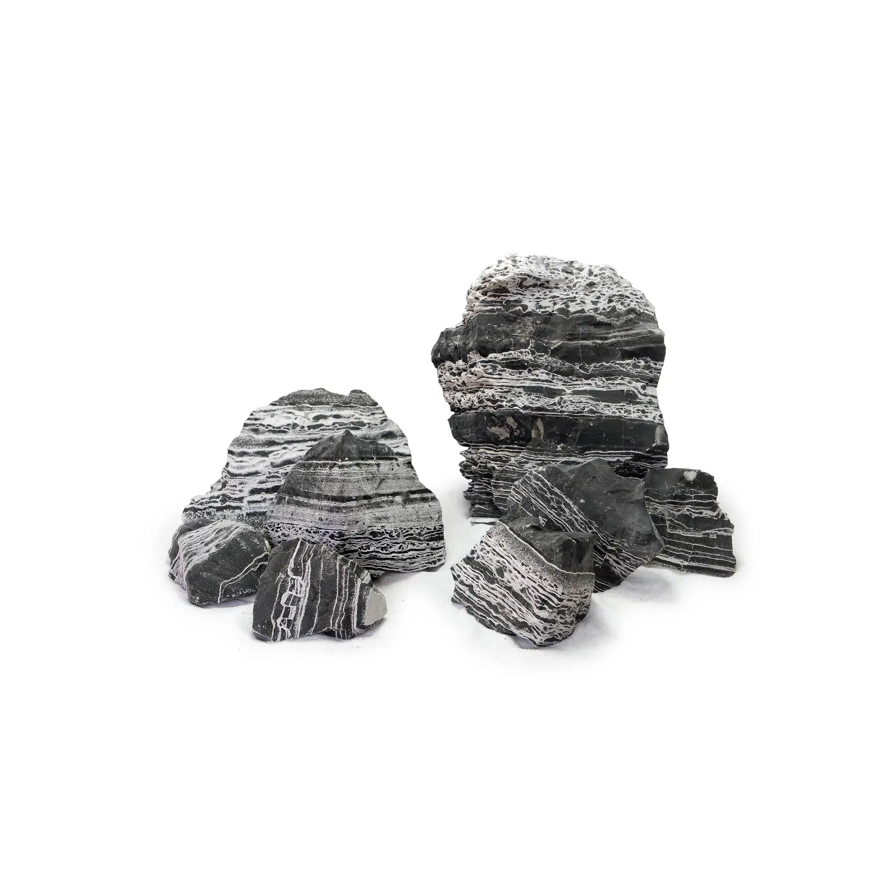 Comparer les prix de Décoration d'aquarium Reptiles Planet Pierre Black Multiwhite M