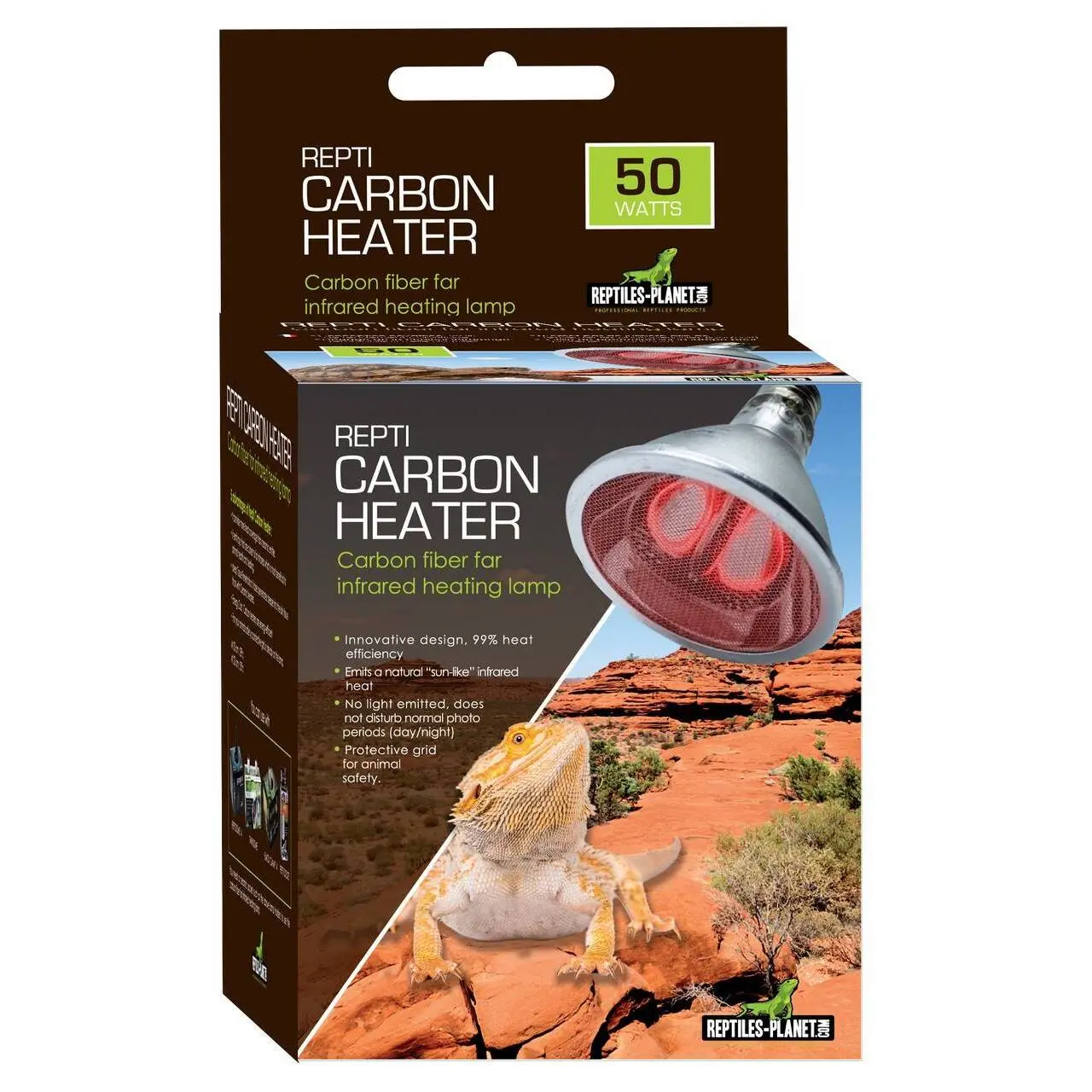 Comparer les prix de Lampe pour élevage Reptiles Planet Carbon Heater