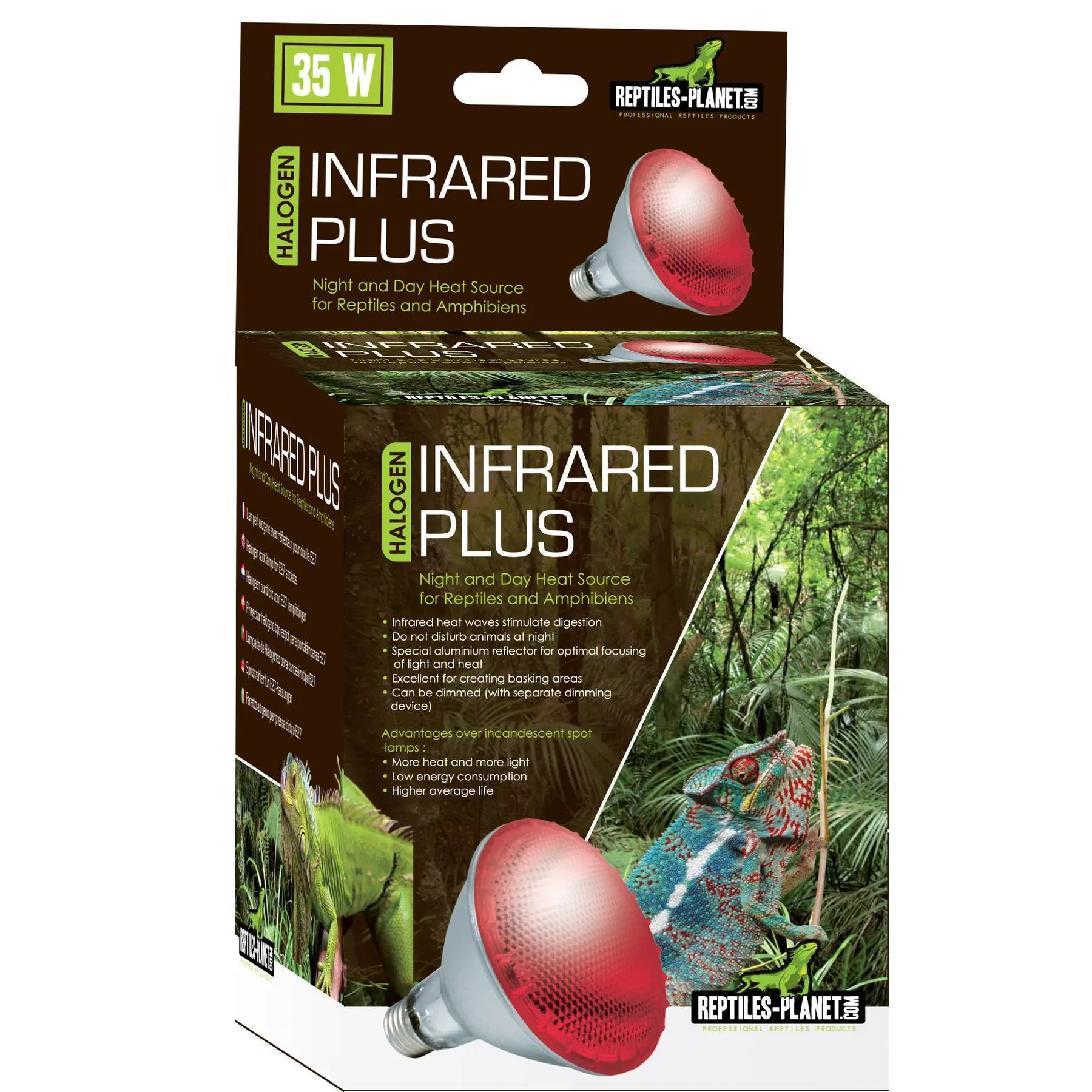 Comparer les prix de Lampe infrarouge pour terrarium Reptiles Planet Plus Halogen