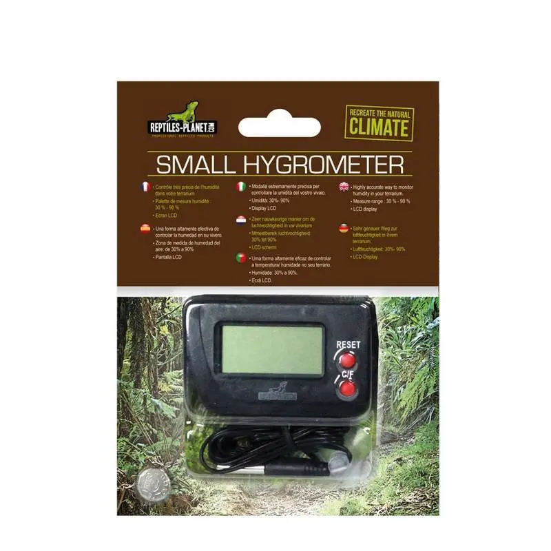 Reptiles Planet Noir Mini Hygrometer